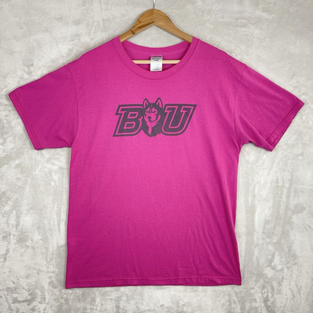 Bloomsburg University Huskies Hot Pink T-Shirt Unisex Large Twinning Collegiate